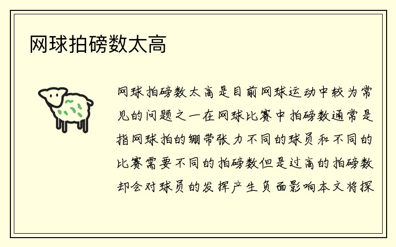 網(wǎng)球拍磅數(shù)太高